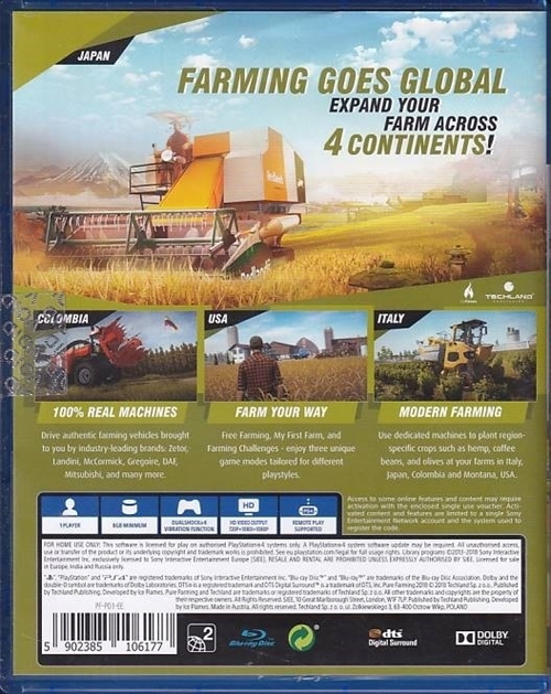 Pure Farming 2018 - PS4 (B Grade) (Genbrug)